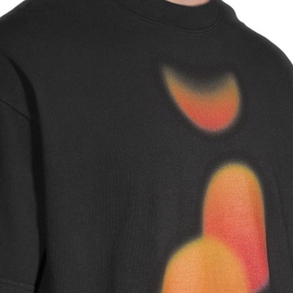 Polite Worldwide Men's Balance Lava Lamp Painted Graphic SS Crew T-Shirt Black - Picture 4 of 6